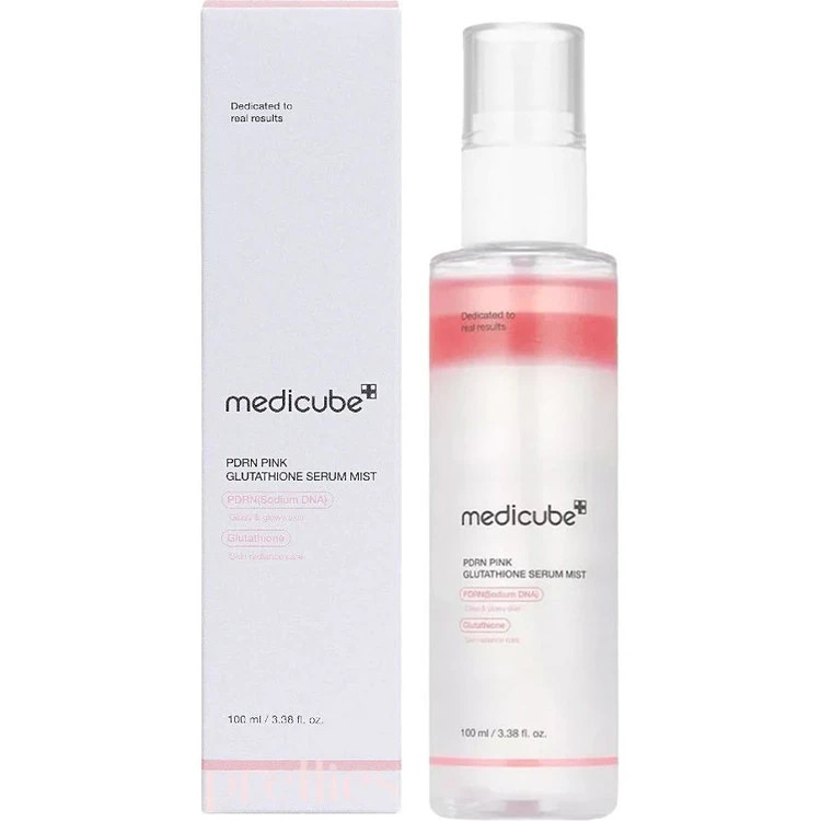 میست سرم روشن کننده گلوتاتیون مدی کیوب 100میل (PDRN Pink Glutathione serum Mist Medicube)
